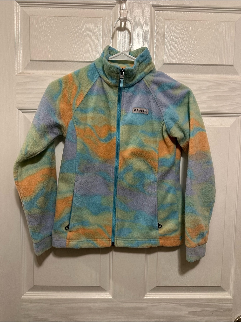 Columbia Mint, Lavender & Peach Tie-Dye Fleece Jacket
